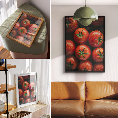 Poster decorativo Tomates suculentos com gotas de água