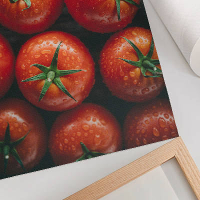 Poster decorativo Tomates suculentos com gotas de água