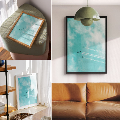 Poster decorativo Aviões no céu em um sistema dinâmico moderno