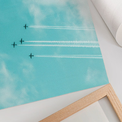 Poster decorativo Aviões no céu em um sistema dinâmico moderno