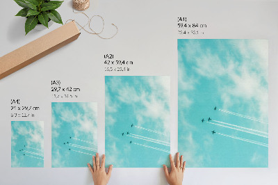 Poster decorativo Aviões no céu em um sistema dinâmico moderno