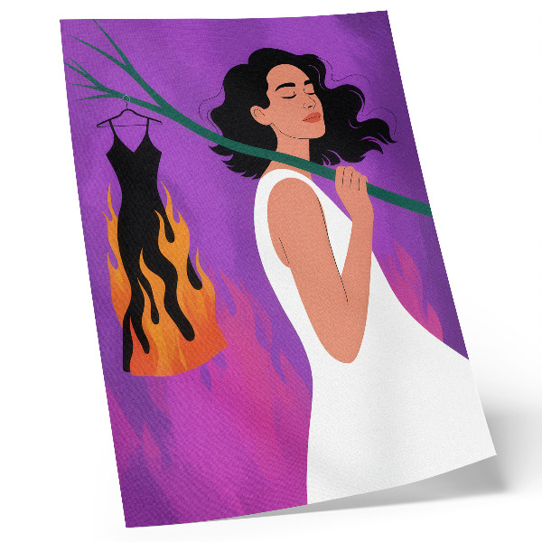 Poster para cozinha Harmonia de cores, uma figura em movimento, uma aura extraordinária.