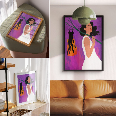 Poster para cozinha Harmonia de cores, uma figura em movimento, uma aura extraordinária.