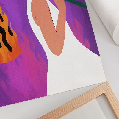 Poster para cozinha Harmonia de cores, uma figura em movimento, uma aura extraordinária.