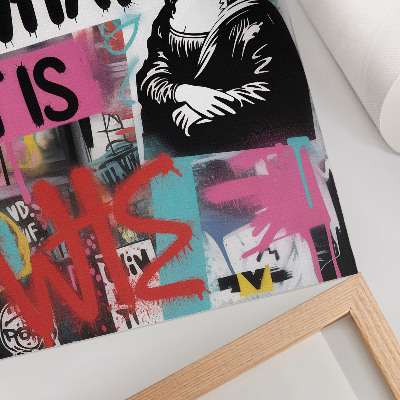 Poster para cozinha contraste de texto com ícone clássico de grafite energético