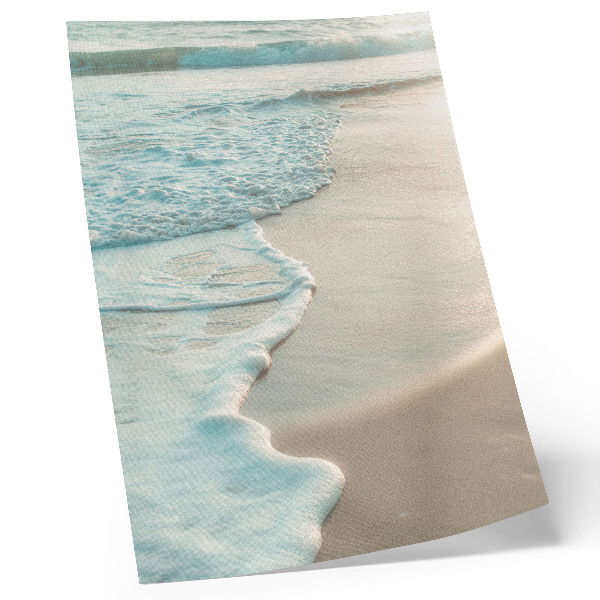 Arte de parede Ondas quebrando suavemente na areia, uma atmosfera tranquila.