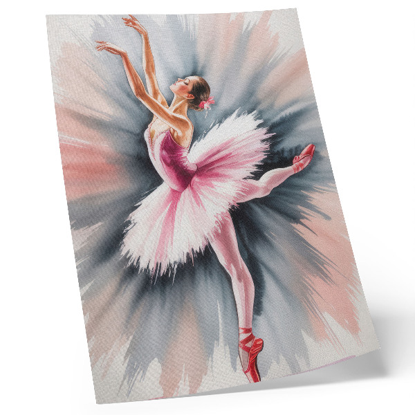 Arte de parede Bailarina de rosa com um fundo dinâmico