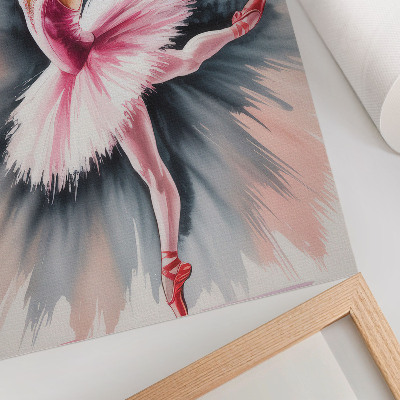 Arte de parede Bailarina de rosa com um fundo dinâmico