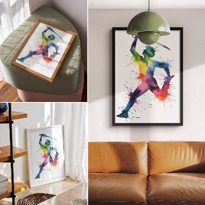 Poster para cozinha Uma figura em cores vivas com uma espada.