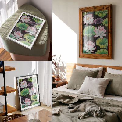 Poster para cozinha A beleza da natureza em flores e folhas verdes.