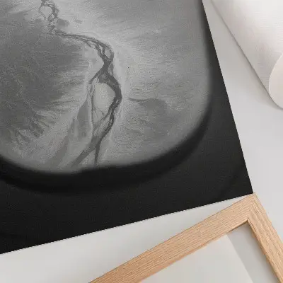 Poster para cozinha com arte de perspectiva de voo em estilo minimalista