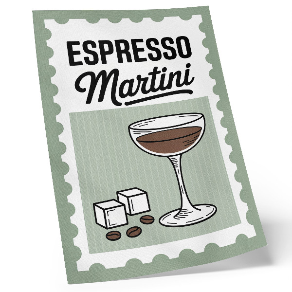 Arte de parede Gráficos em estilo vintage de Espresso Martini