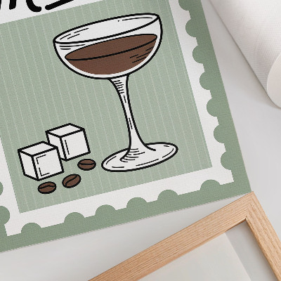 Arte de parede Gráficos em estilo vintage de Espresso Martini