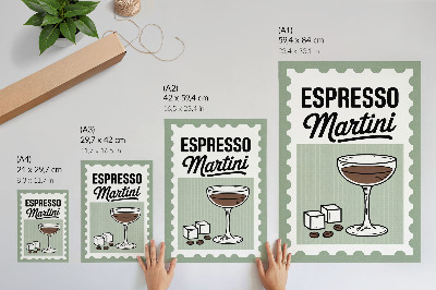 Arte de parede Gráficos em estilo vintage de Espresso Martini