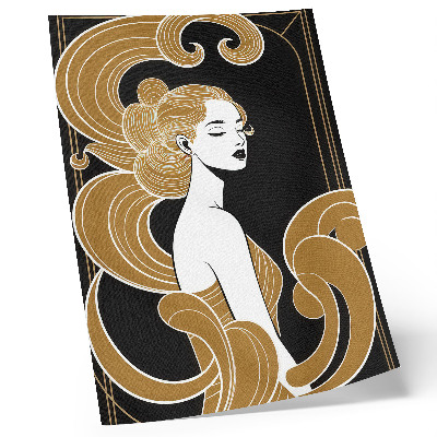 Poster decorativo Mulher elegante com linhas artísticas em contraste