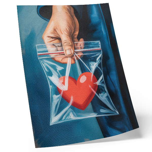 Arte de parede Fortes contrastes de vermelho e azul, estilo moderno