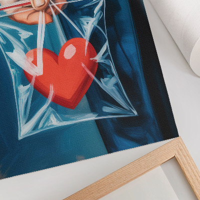 Arte de parede Fortes contrastes de vermelho e azul, estilo moderno