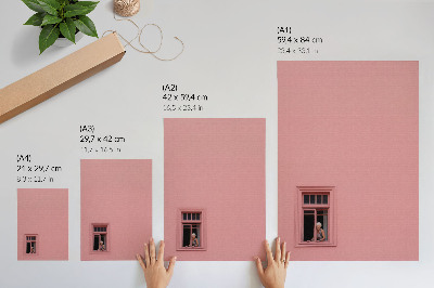 Poster para cozinha Parede rosa com uma figura de janela