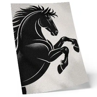 Poster decorativo com contraste em preto e branco e estilo moderno dinâmico