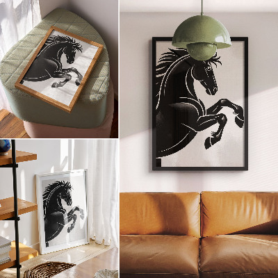 Poster decorativo Contraste em preto e branco com dinamismo moderno