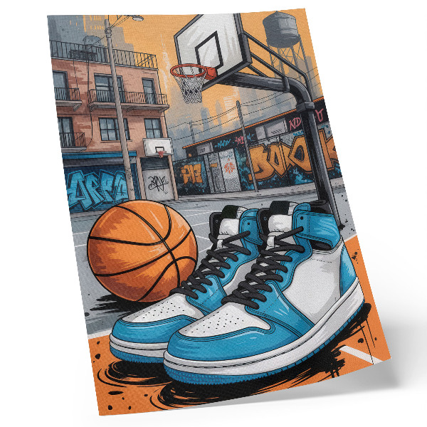 Poster para cozinha Parque infantil urbano com grafite em estilo moderno