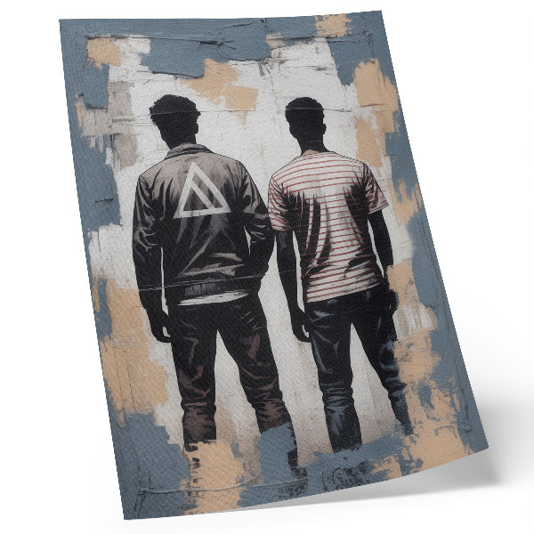 Poster decorativo Dois jovens em estilo moderno