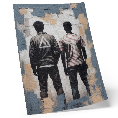 Poster decorativo Dois jovens em estilo moderno