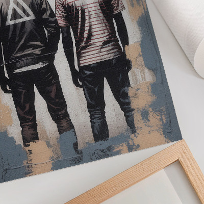 Poster decorativo Dois jovens em estilo moderno