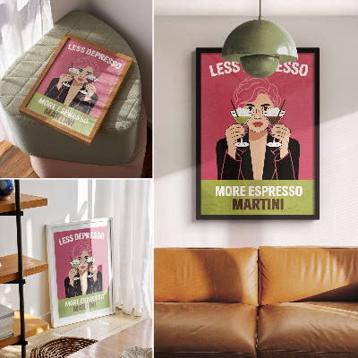 Impressão em tela estilo dinâmico de cores contrastantes da pop art