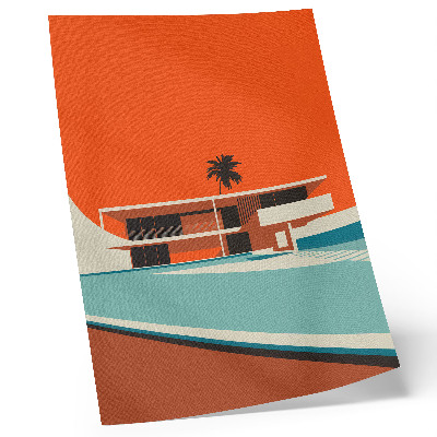 Poster decorativo Composição minimalista Villa Orange Sky