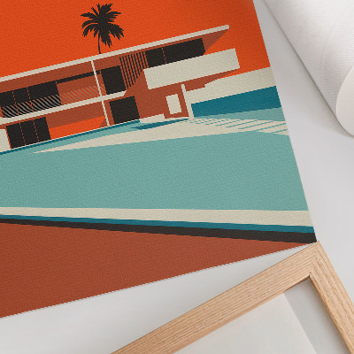 Poster decorativo Composição minimalista Villa Orange Sky