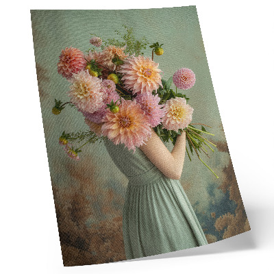 Impressão em tela Flores em tons pastel, natureza, elegância boho, harmonia