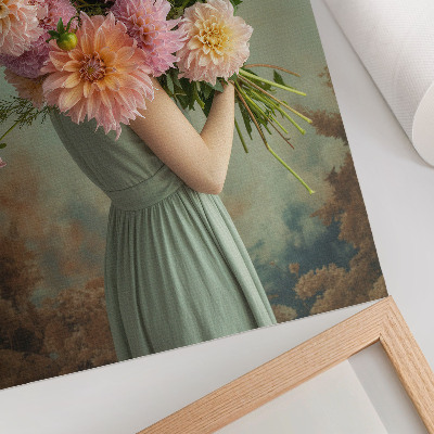Impressão em tela Flores em tons pastel, natureza, elegância boho, harmonia
