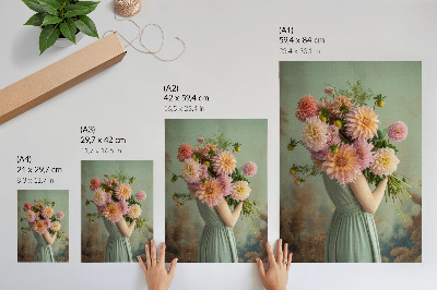 Impressão em tela Flores em tons pastel, natureza, elegância boho, harmonia