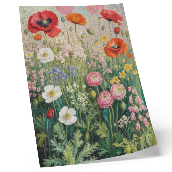 Arte de parede Uma explosão floral de cores, cheia de vida e energia.