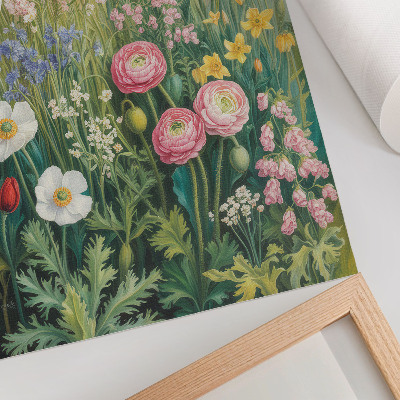 Arte de parede Uma explosão floral de cores, cheia de vida e energia.