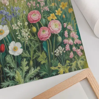 Arte de parede uma explosão floral vibrante cheia de vida e energia