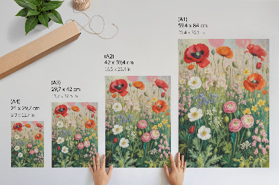 Arte de parede Uma explosão floral de cores, cheia de vida e energia.