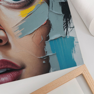 Arte de parede Abstração em movimento, cores vibrantes, texturas diversas.