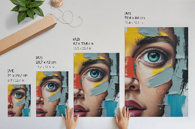 Arte de parede Abstração em movimento, cores vibrantes, texturas diversas.