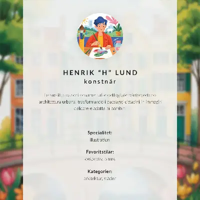 Poster decorativo com ilustração de prédios de apartamentos coloridos à beira do canal