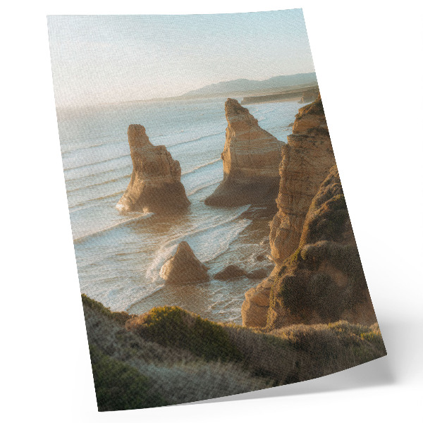 Poster para cozinha Penhascos rochosos, mar, pôr do sol
