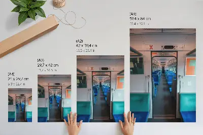 Poster decorativo com harmonia em design geométrico para interiores modernos