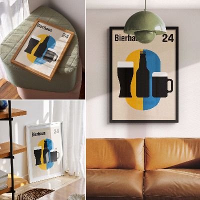 Poster decorativo Cores contrastantes e formas geométricas