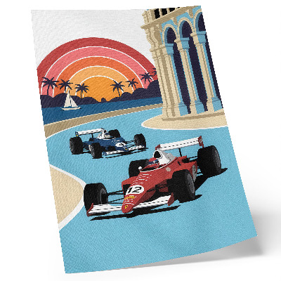 Poster decorativo Corrida Exótica ao Pôr do Sol