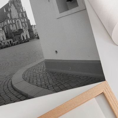 Poster decorativo Elegância e simetria na arquitetura em preto e branco