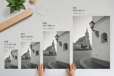 Poster decorativo Elegância e simetria na arquitetura em preto e branco
