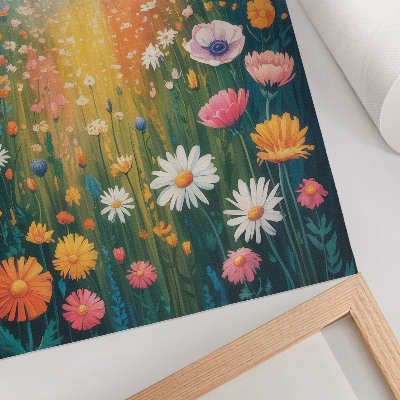 Poster decorativo Flores coloridas em estilo moderno e atmosfera alegre.