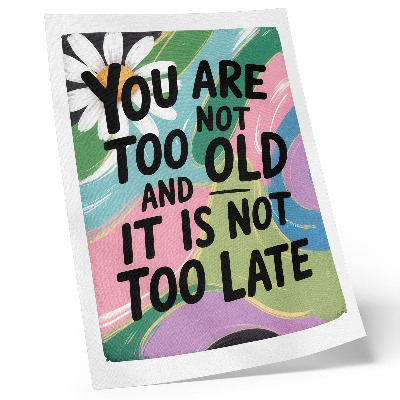 Arte de parede Cores vibrantes. Texto inspirador. Estilo moderno.