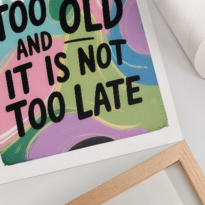 Arte de parede Cores vibrantes. Texto inspirador. Estilo moderno.